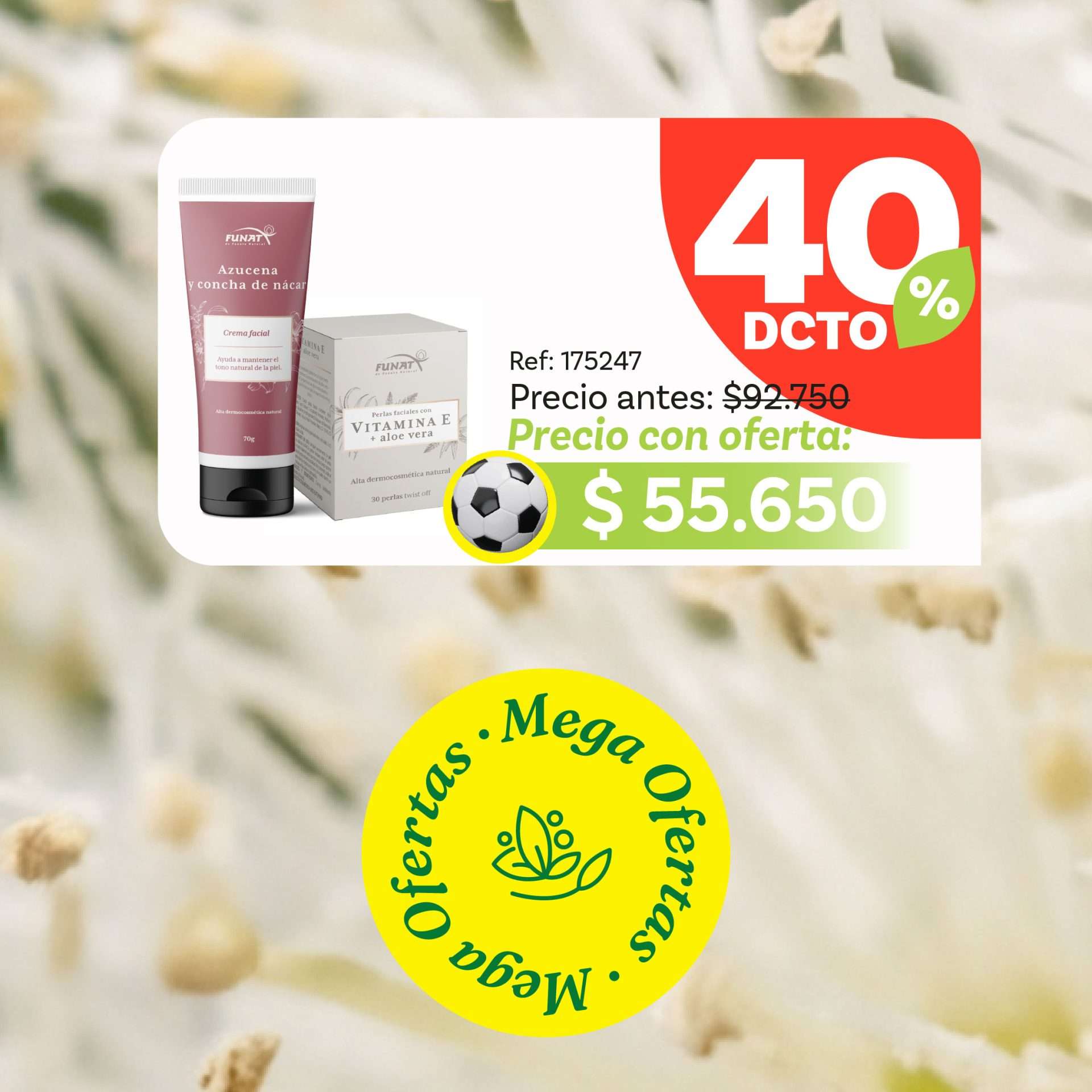 Kit facial con el 40% dcto
