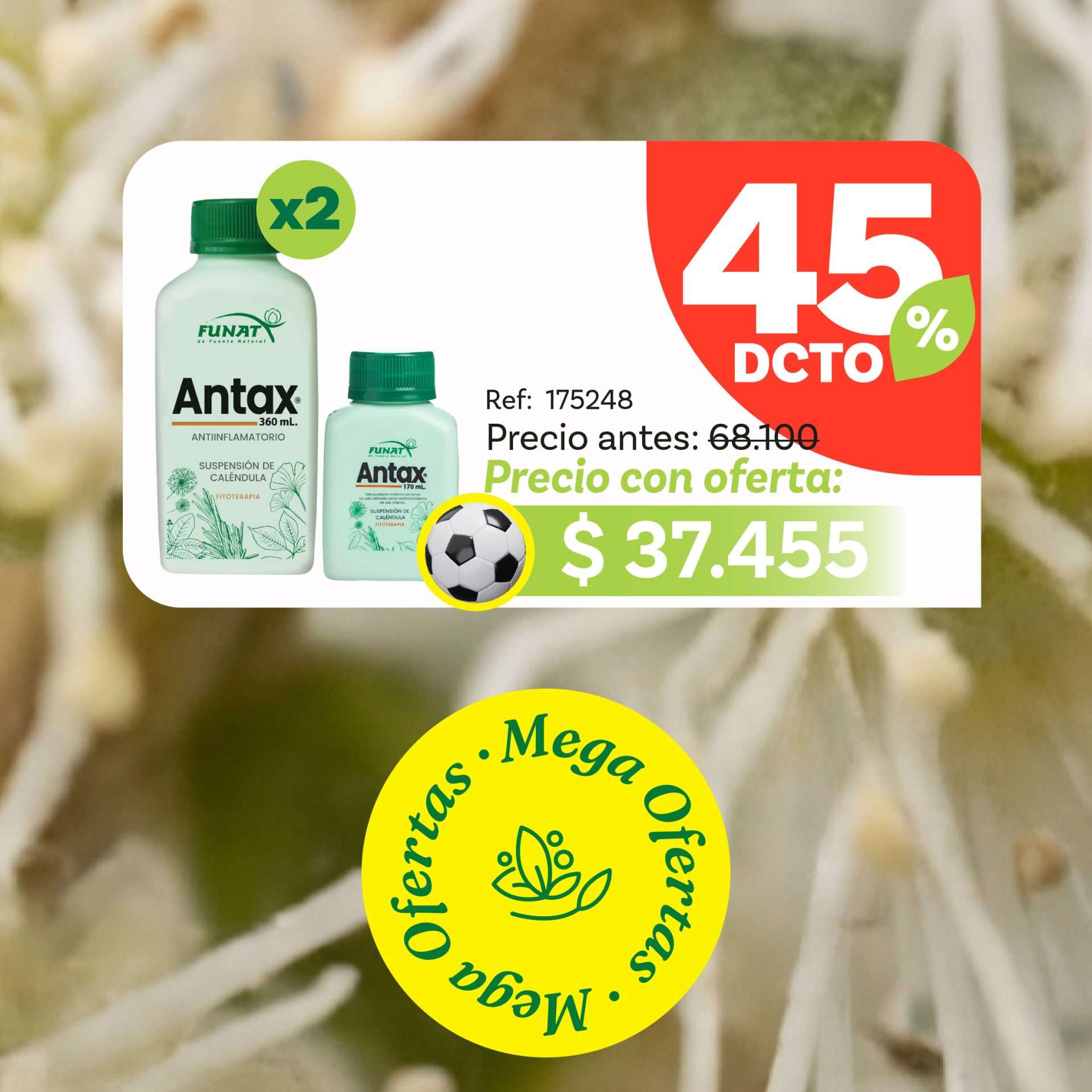 Oferta antax con el 45% dcto